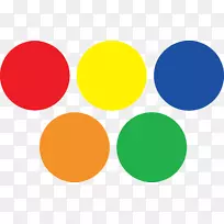 圆点和圆圈空间roos彩色剪贴画颜色