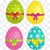 红色复活节彩蛋剪贴画-复活节彩蛋