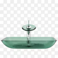 碗水槽，水龙头，玻璃浴室-水槽