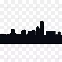 波士顿天际线剪影皇室-免费城市剪影