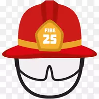 消防队员头盔帽夹艺术-消防员