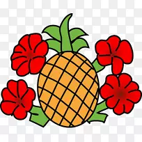 夏威夷比萨饼菠萝夹艺术-夏威夷