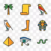 古埃及计算机图标化学元素符号-法老