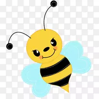 大黄蜂可爱剪贴画-蜜蜂