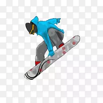 滑雪板滑雪装束冬季运动.滑雪板