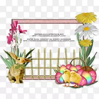 复活节兔子画框-复活节边界