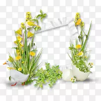 复活节兔子彩蛋画框彩蛋装饰-复活节边界