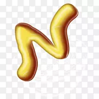 黄色特写生物字体面