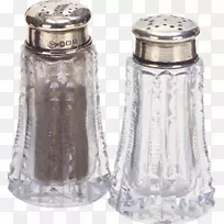 盐和胡椒摇瓶黑胡椒厨房-梅森罐