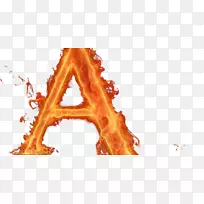 火焰字母表字体.火焰字母