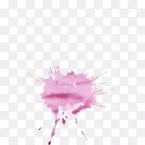 水彩画紫色水彩画
