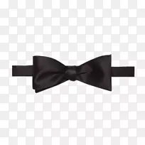 领结领带服装配件黑色缎子领结