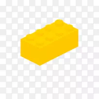 乐高砖黄色玩具块多式联运集装箱-乐高