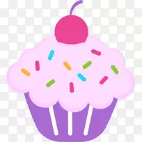 蛋糕松饼生日蛋糕糖霜剪贴画-1岁生日
