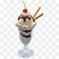 冰淇淋圆锥形奶昔圣代kulfi-甜点