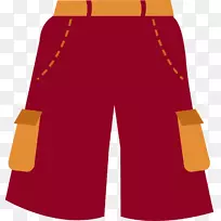 服装短裤衬衫夹艺术布