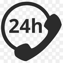 电脑图标电话呼叫中心客户服务-24小时