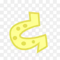 数字符号黄色马蹄铁
