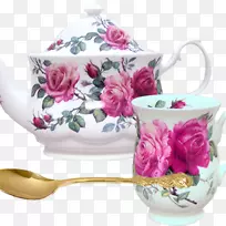 茶壶餐具碟-茶