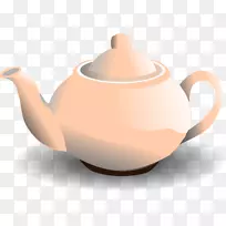 茶壶茶杯剪贴画-茶