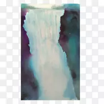 水彩画素描-瀑布