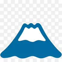 富士山表情符号独角形剪贴画-富士山