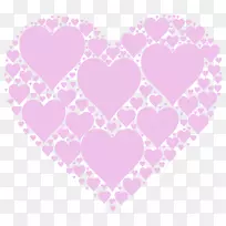 心脏剪贴画-粉红色心脏