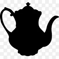 茶壶茶杯轮廓茶壶