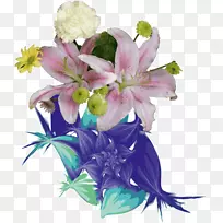 切花墙贴花设计.抽象花