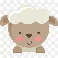 羊可爱剪贴画-绵羊