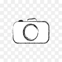汽车白色字体相机素描