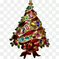 杉木、松木、圣诞装饰、圣诞树.胸针