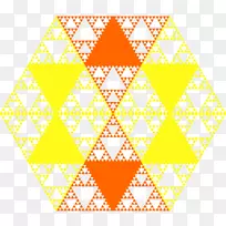 分形六边形Sierpinski三角形剪贴画.六边形