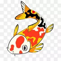 黄鱼生物剪贴画-锦鲤
