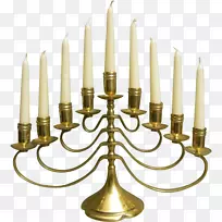 犹太光明节烛台-黄铜