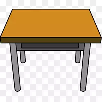 课桌教室剪贴画-书桌