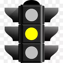 公路代码交通灯黄色剪贴画-黄灯