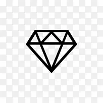 钻石电脑图标宝石剪辑艺术-钻石