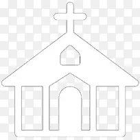 白线艺术图案-教堂