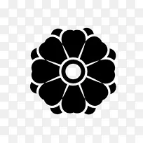花卉电脑图标花卉设计.花黑色