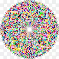 圆圈抽象艺术彩色剪贴画圆圈抽象