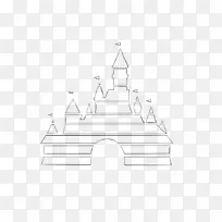 黑白单色摄影-迪士尼城堡