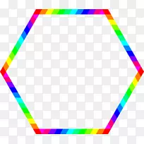 六角彩虹剪贴画.六边形