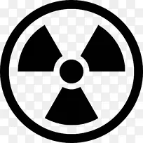 辐射放射性衰变符号计算机图标.核