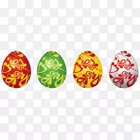 复活节兔子红色复活节彩蛋-诺鲁兹