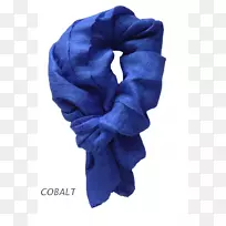 围巾披肩丝绸衣服蓝围巾