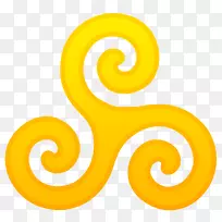 三叶树符号金凯尔特结剪贴画符号
