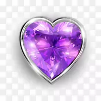 钻石桌面壁纸夹艺术-紫心