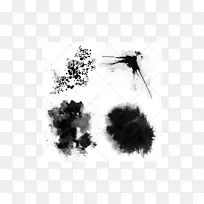 毛刷黑白墨刷