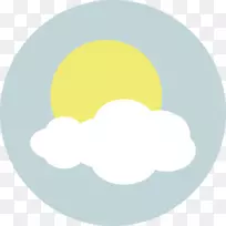 天空云计算机图标气象学-多云